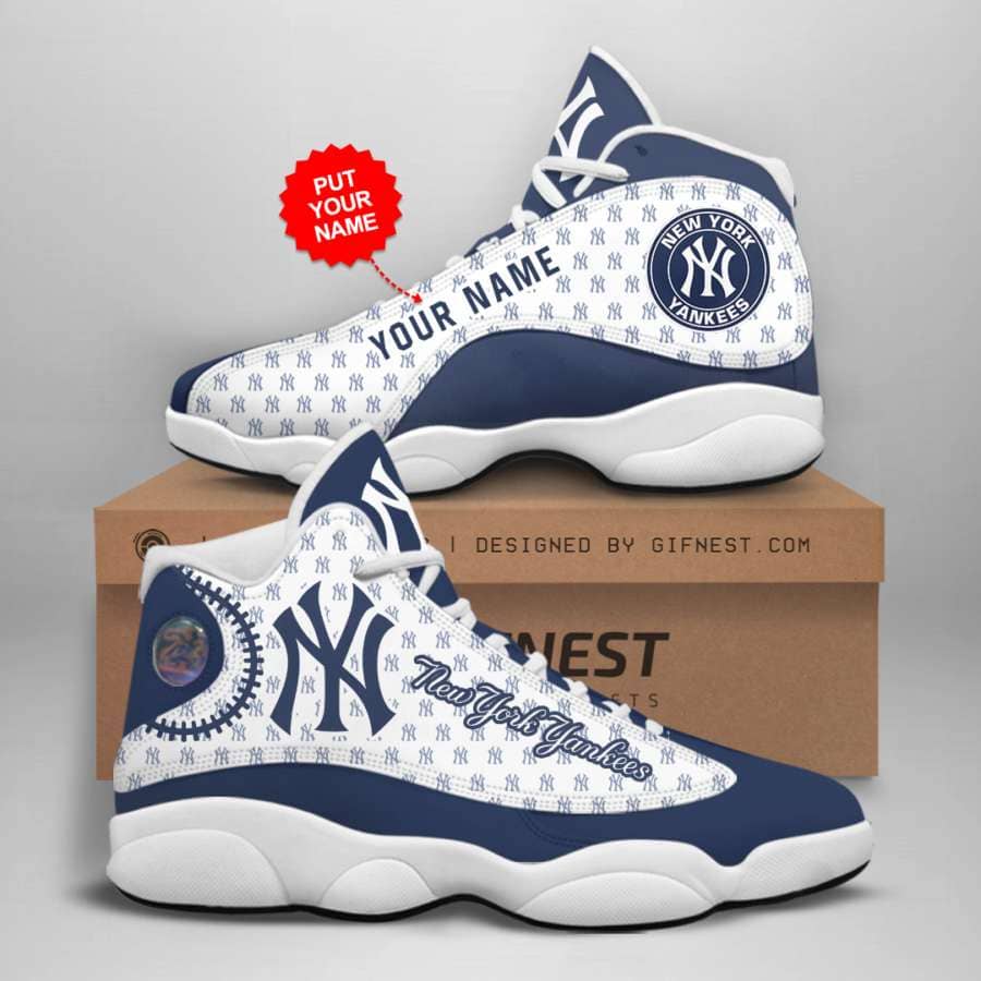 Personalized New York Yankees Custom No244 Air Jordan Shoes