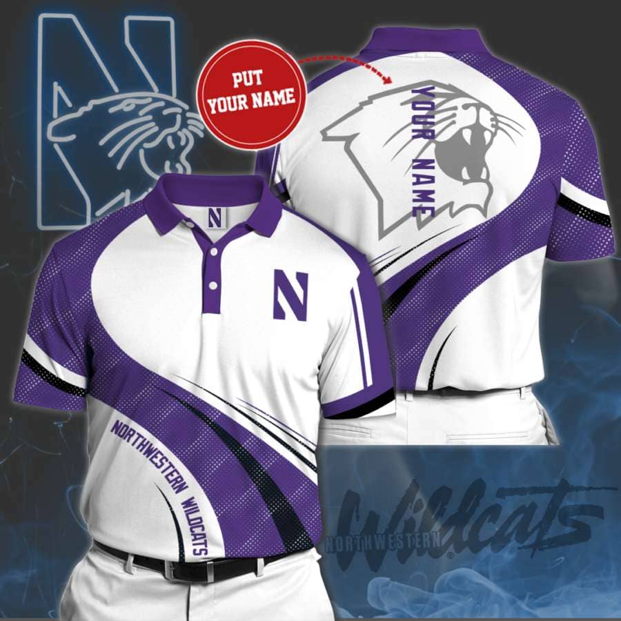 Personalized Northwestern Wildcats No133 Polo Shirt