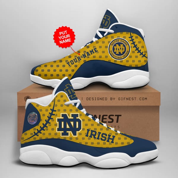 Personalized Notre Dame Fighting Irish Custom No228 Air Jordan Shoes