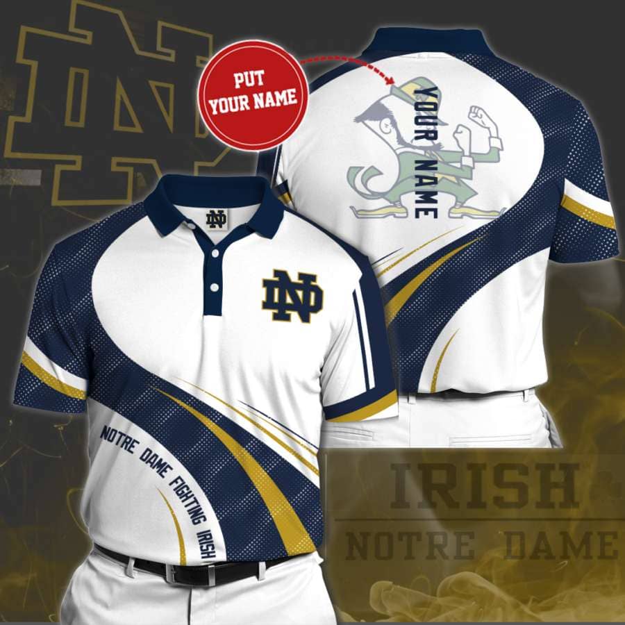 Personalized Notre Dame Fighting Irish No130 Polo Shirt