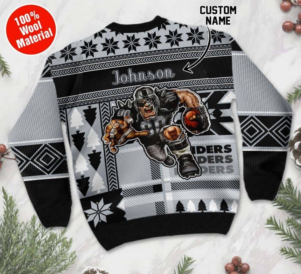 Inktee Store - Personalized Oakland Raiders Ugly Christmas Sweater Image
