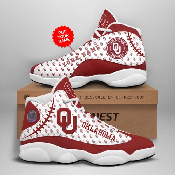 Personalized Oklahoma Sooners Custom No248 Air Jordan Shoes