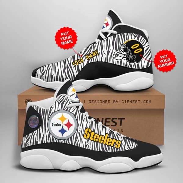 Personalized Pittsburgh Steelers Custom No258 Air Jordan Shoes