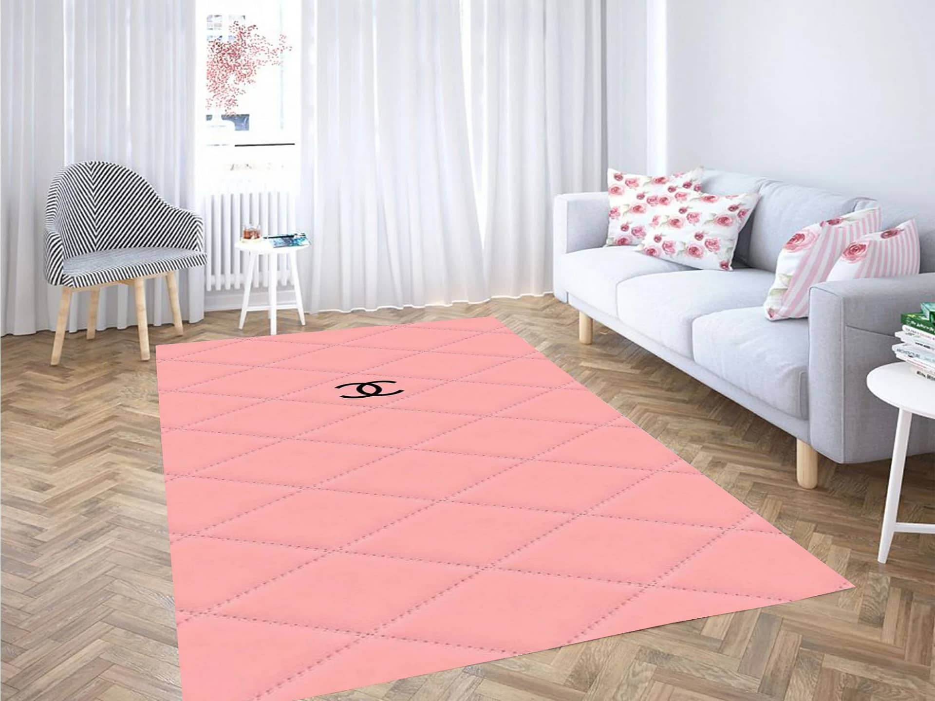 Pink Logo Wallpaper Carpet Rug