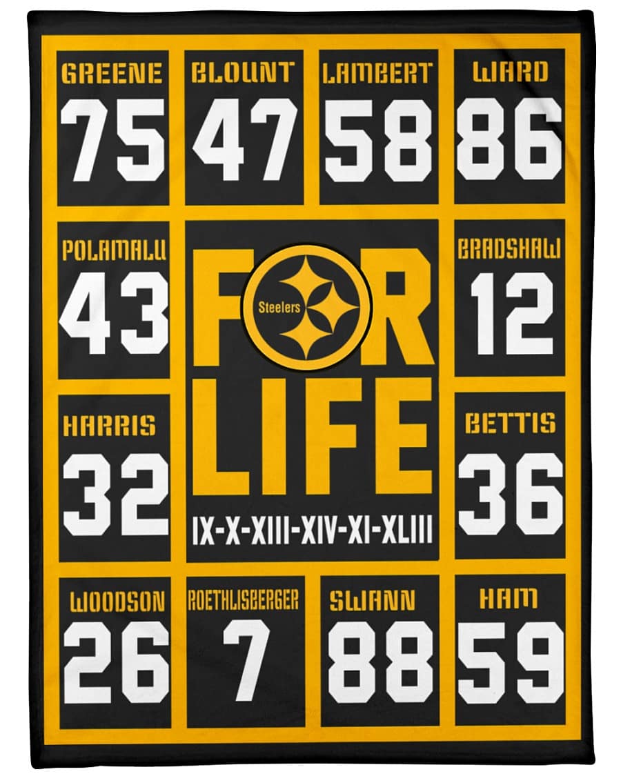 Pittsburgh Steelers For Life Fleece Blanket