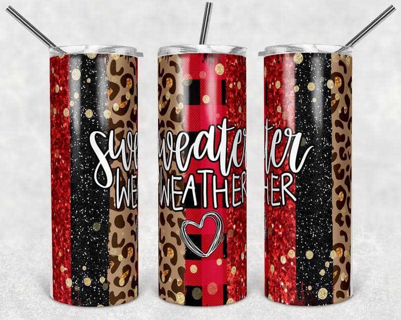 Plaid Sweater Weather Stainless Steel Tumbler