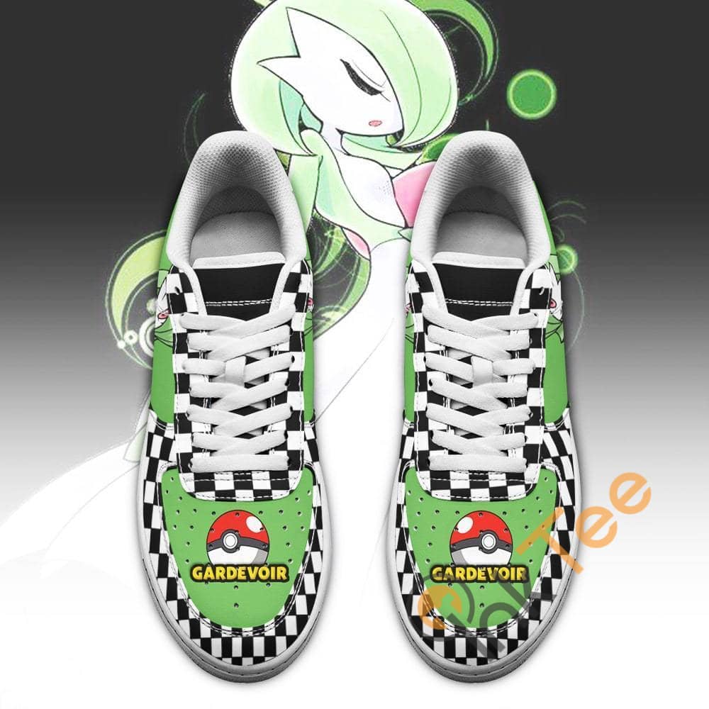 Poke Gardevoir Checkerboard Custom Pokemon Amazon Nike Air Force Shoes
