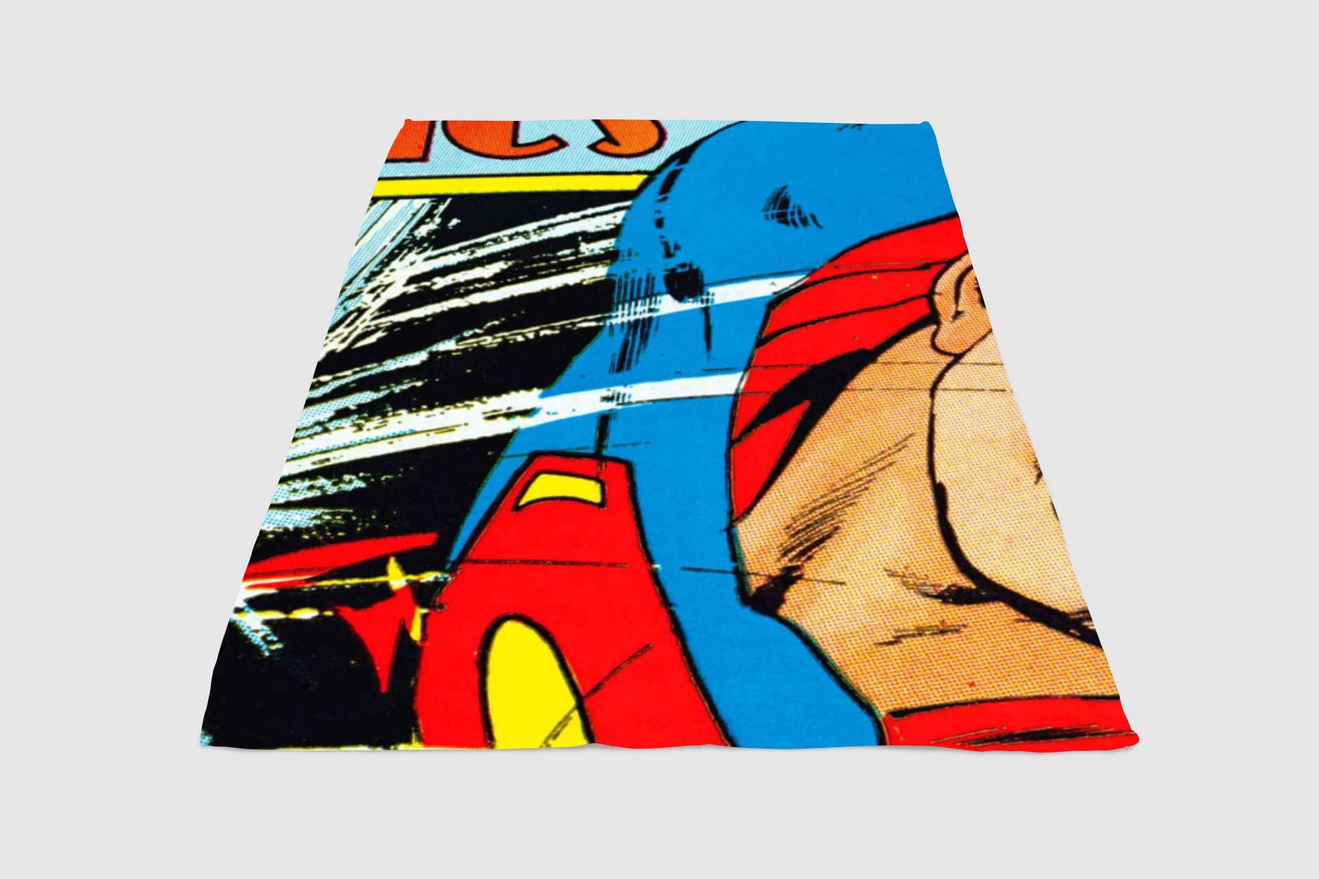 Pop Art Comic Superman Fleece Blanket