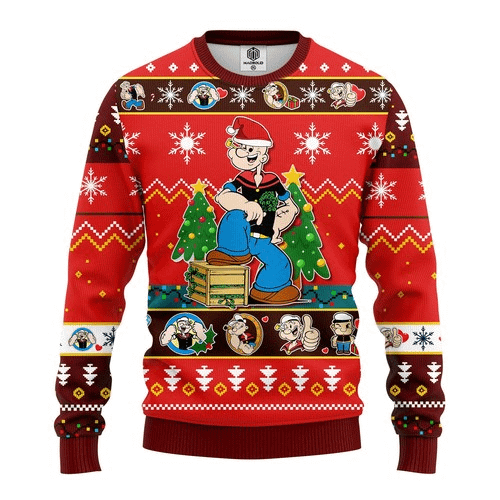 Popeyes Christmas Ugly Sweater