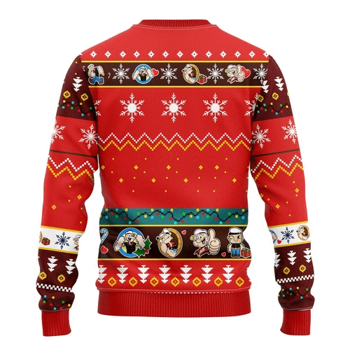 Inktee Store - Popeyes Christmas Ugly Christmas Sweater Image