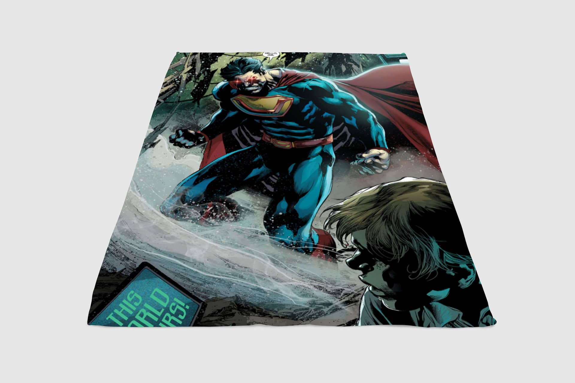 Power Of Superman Comic Fleece Blanket