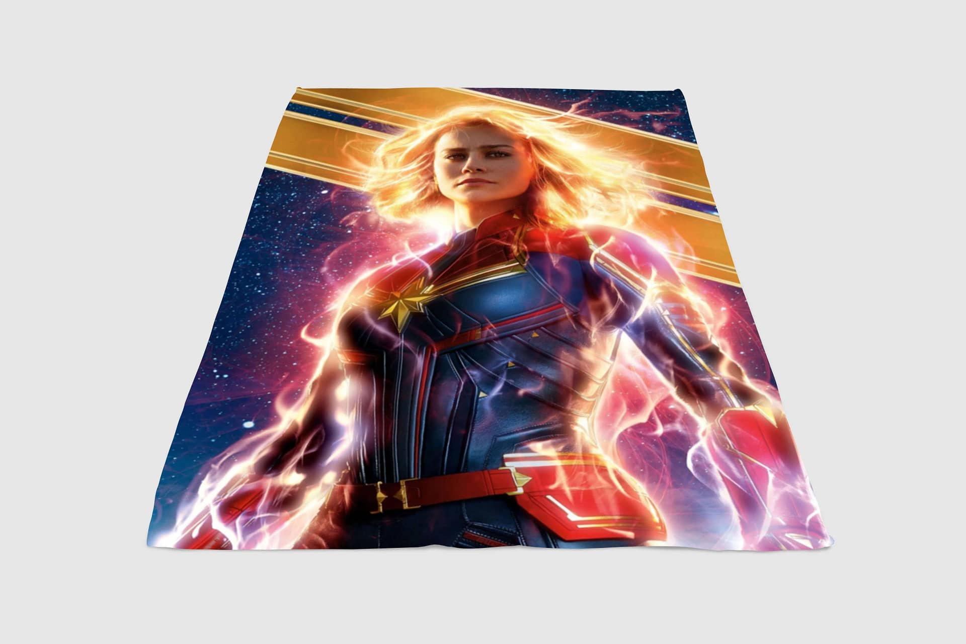 Powerful Captain Marvel Fleece Blanket
