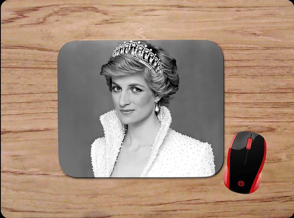 Princess Diana Black White Supplies Mouse Pads