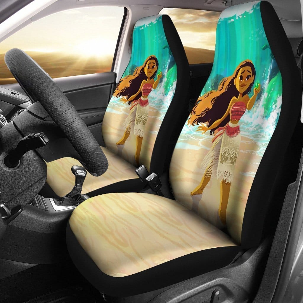 Princess Moana Disney Cartoon Fan Gift Car Seat Covers