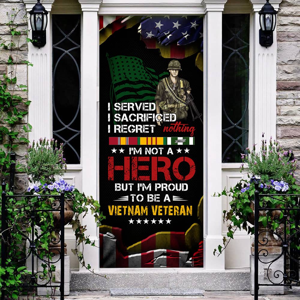 Inktee Store - Proud To Be A Vietnam Veteran Door Cover Image