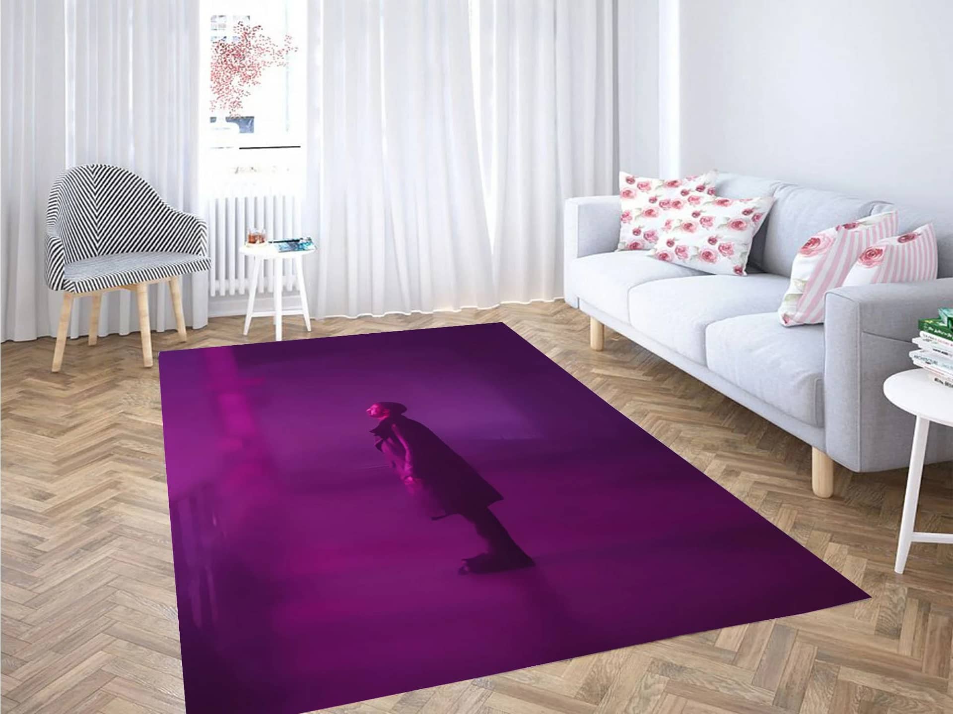 Purple Light Blade Runner 2049 Carpet Rug