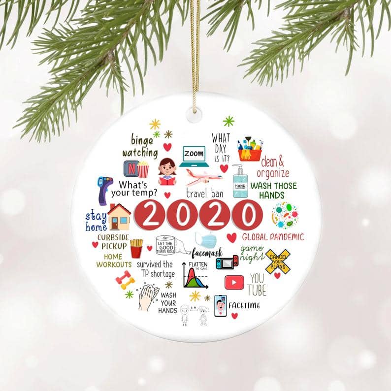 Quarantine Christmas Ornament 2020 Toilet Paper Pandemic Covid Virus No18 Personalized Gifts