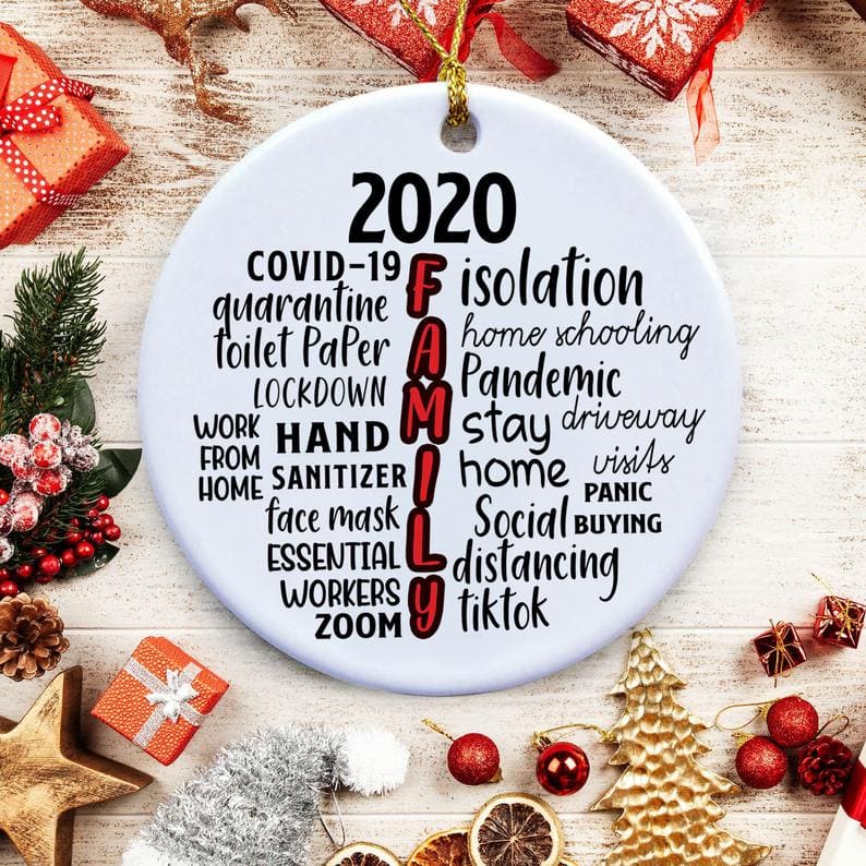 Quarantine Christmas Ornaments 2020 Corona Lockdown Keepsake Personalized Gifts