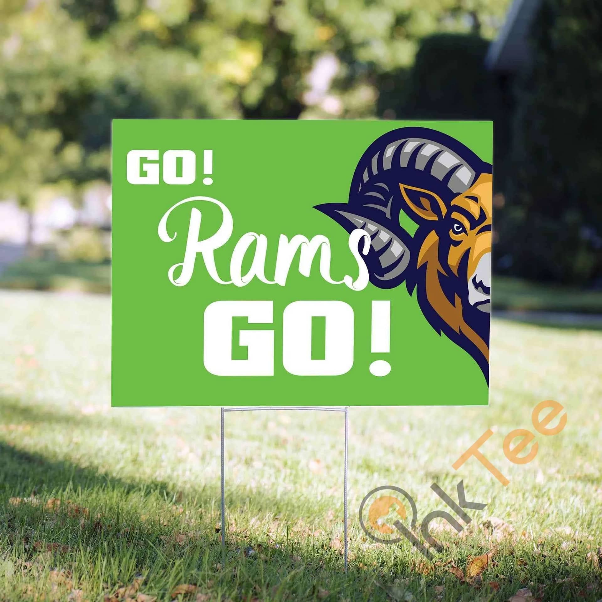 Rams Sports Mascot Yard Sign