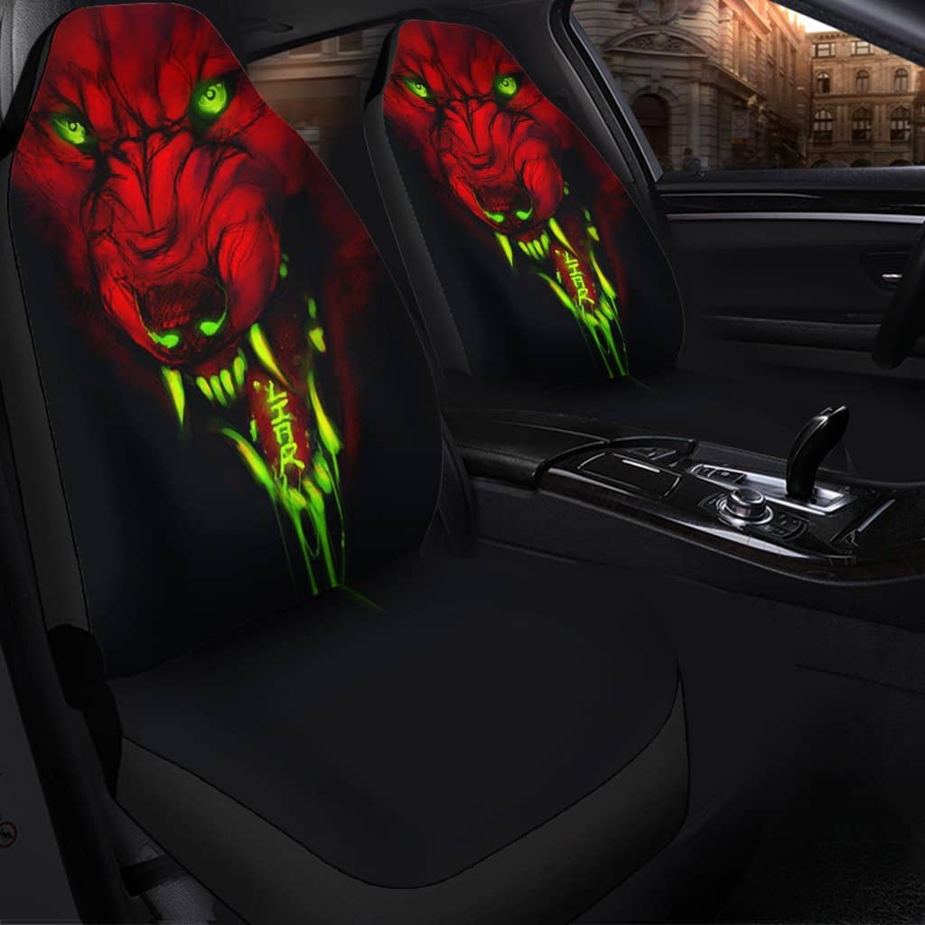 Red Wolf Car Seat Covers