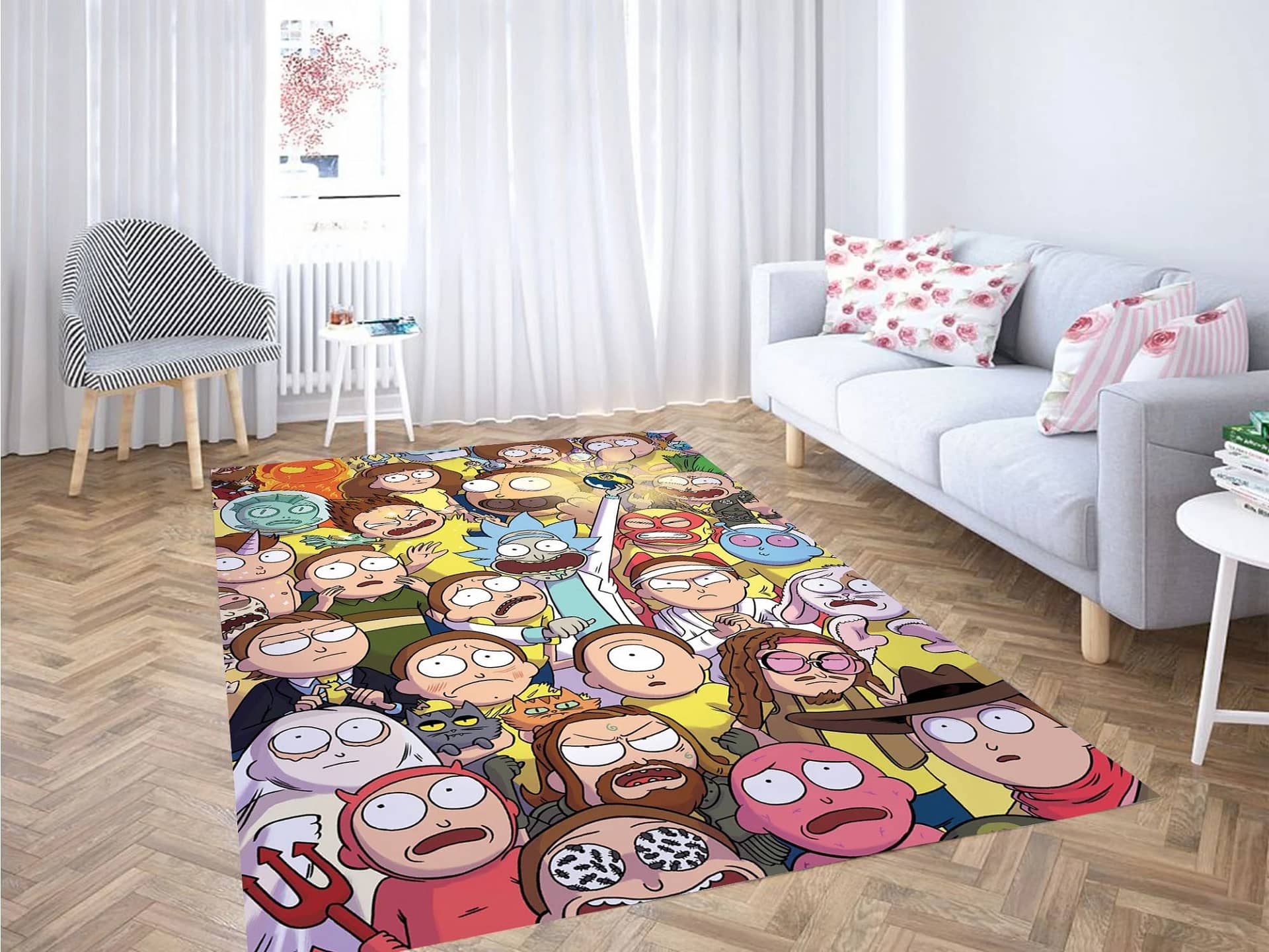 Rick And Morty Alll Character Carpet Rug