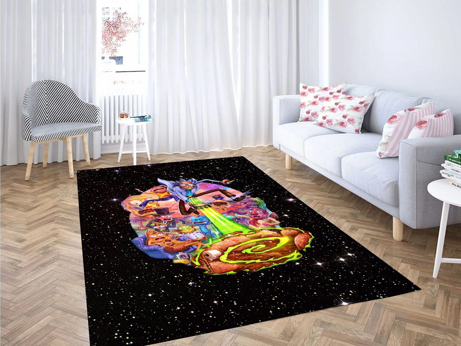 Rick And Morty Galaxy Carpet Rug