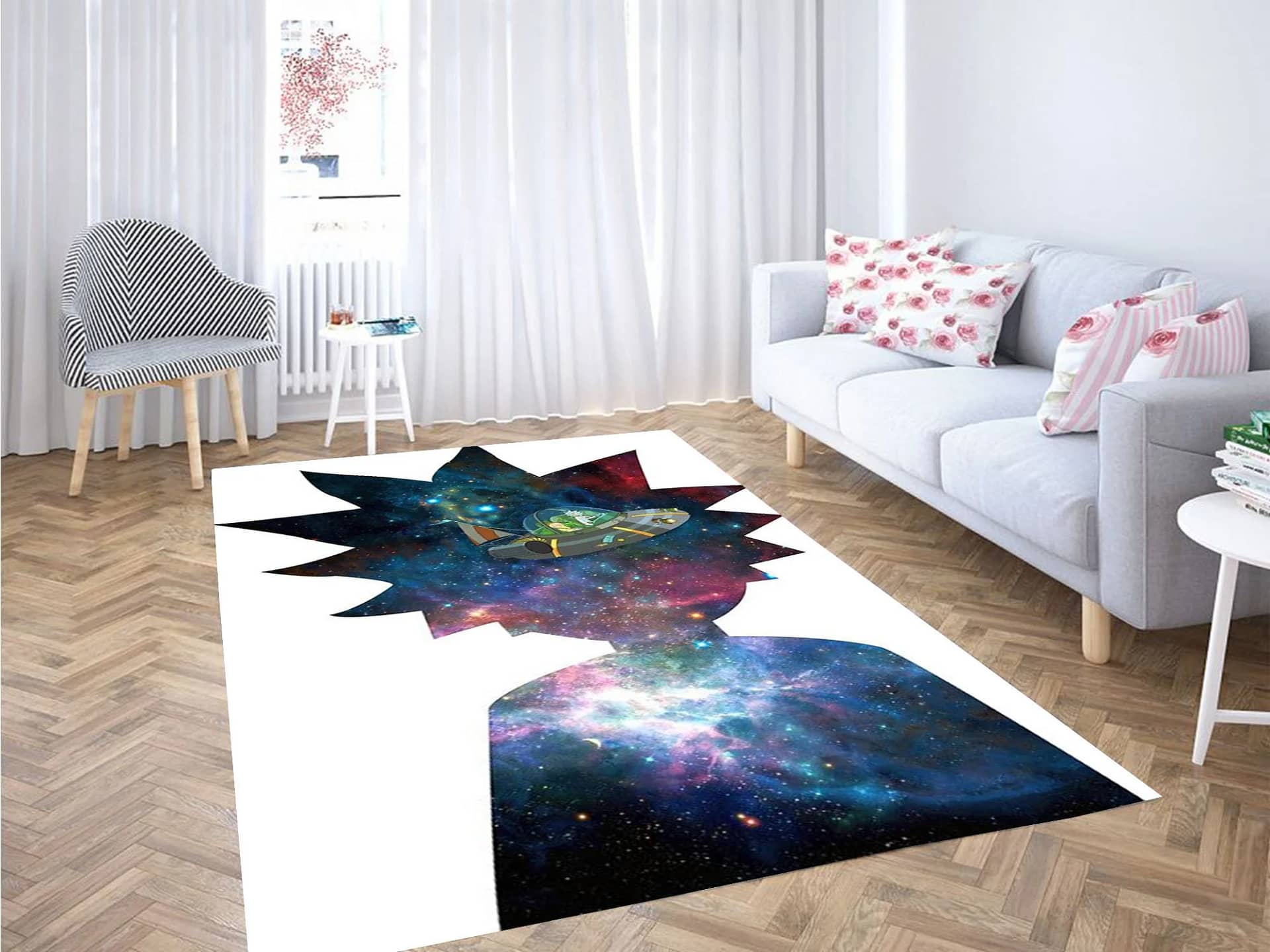 Rick And Morty Space Carpet Rug