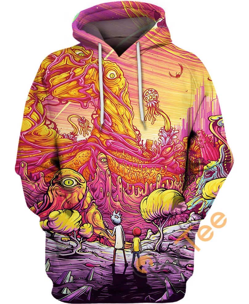 Rick And Morty Trippy Amazon Best Selling Hoodie 3D