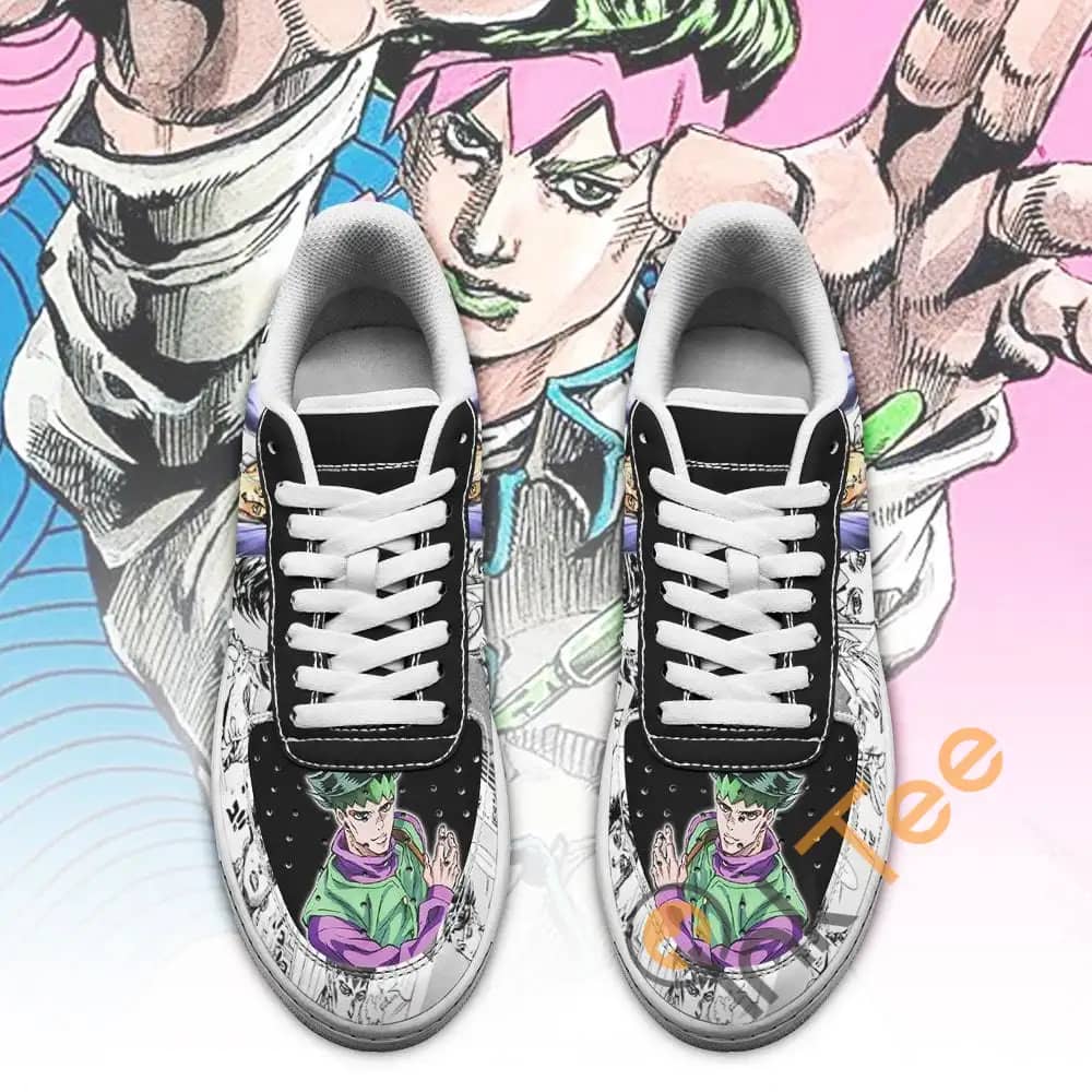 Rohan Kishibe Manga Style Jojo's Anime Fan Gift Amazon Nike Air Force Shoes