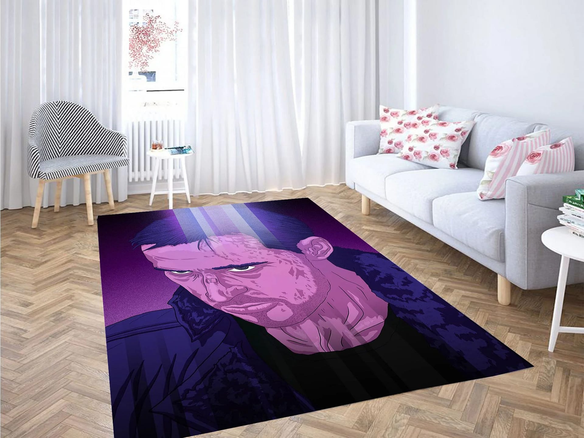 Ryan Gosling Cartoon Blade Runner 2049 Carpet Rug