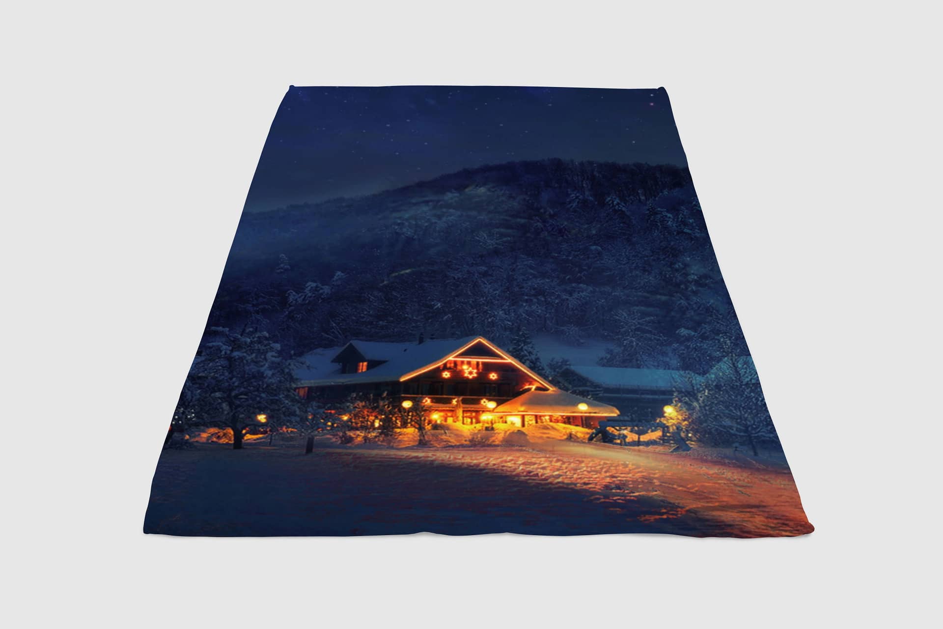 Safe Place On A Cold Night Fleece Blanket