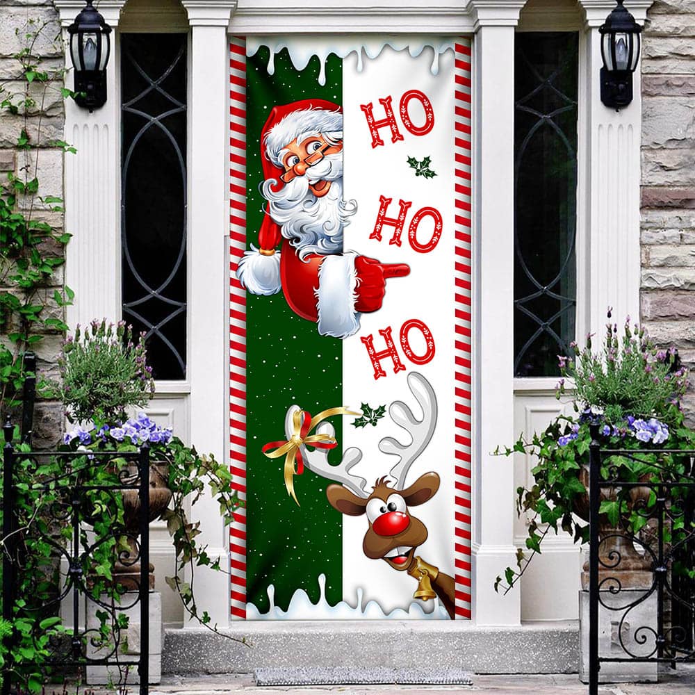 Inktee Store - Santa Claus Ho Ho Ho Door Cover Image