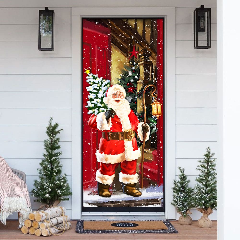 Inktee Store - Santa Claus Will Visit You At Home This Christmas Door Cover Image