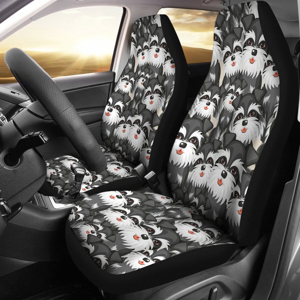 Schnauzer Dogs Shades Art Car Seat Covers