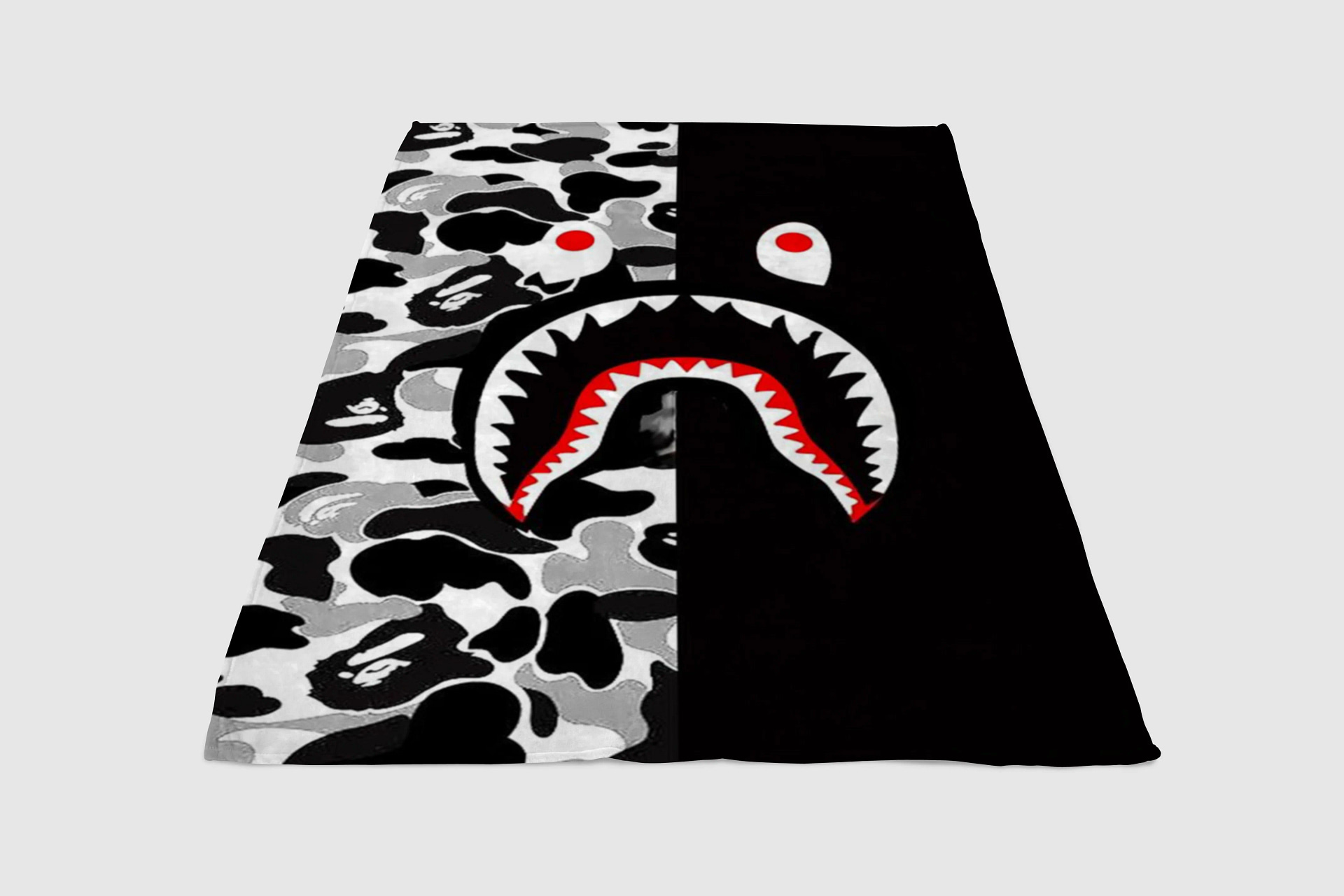 Shark Face Fleece Blanket