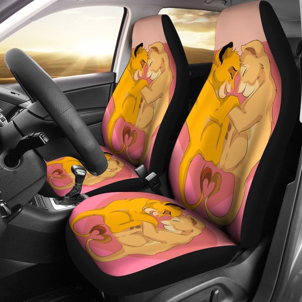 Simba Nala Love Lion King Disney Animal Car Seat Covers