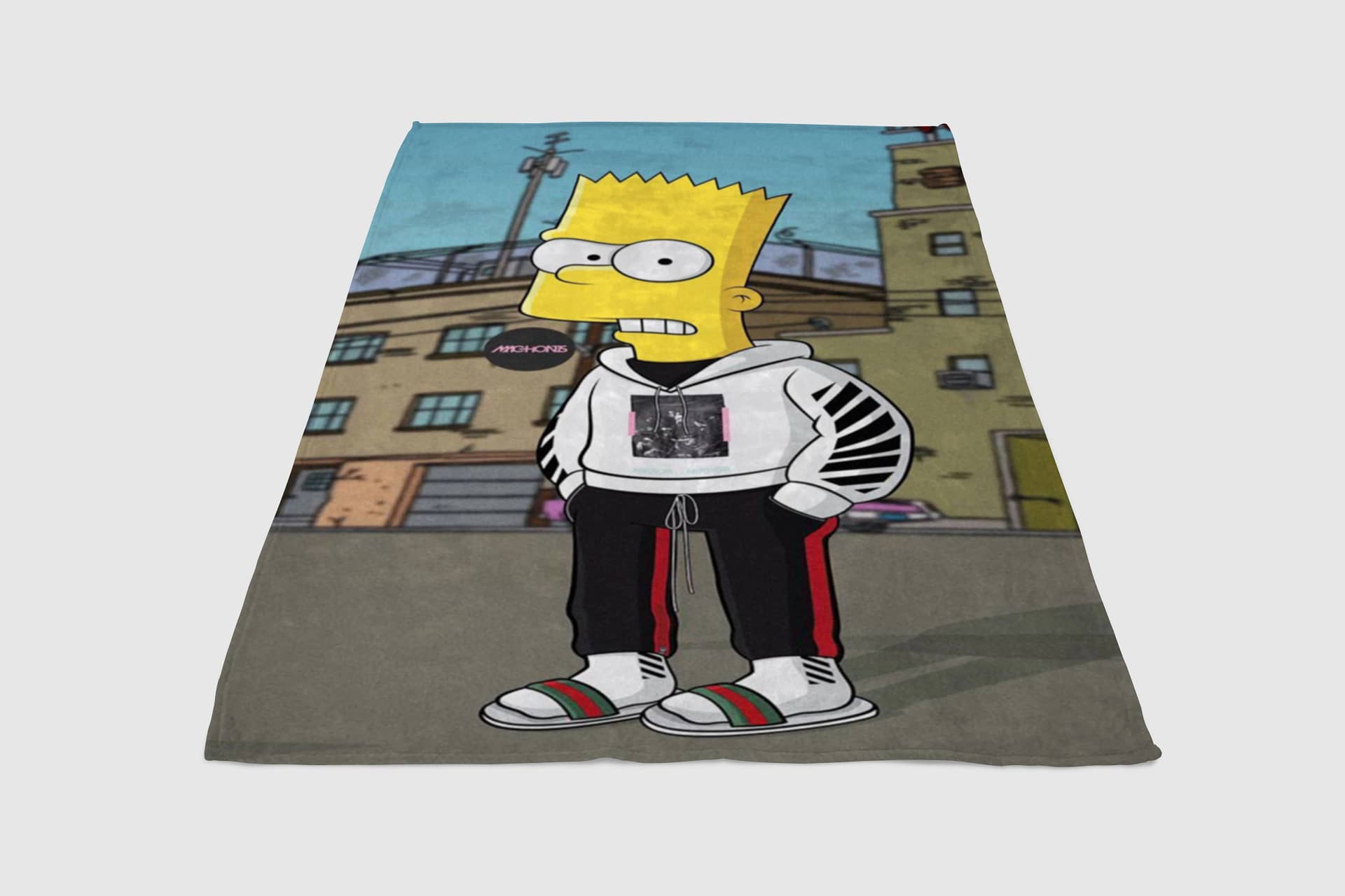 Simpson Background Fleece Blanket