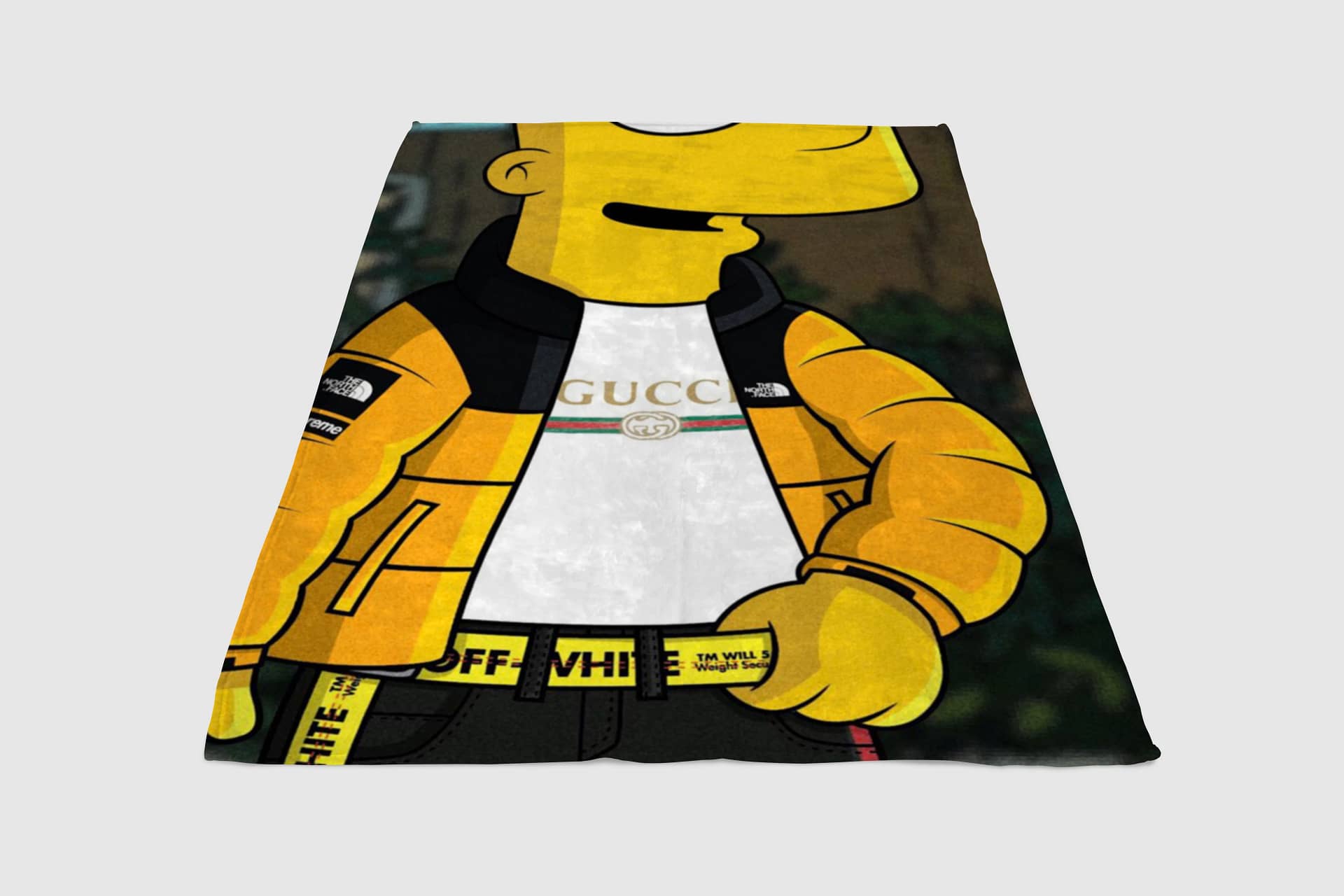 Simpsons Cartoon Fleece Blanket