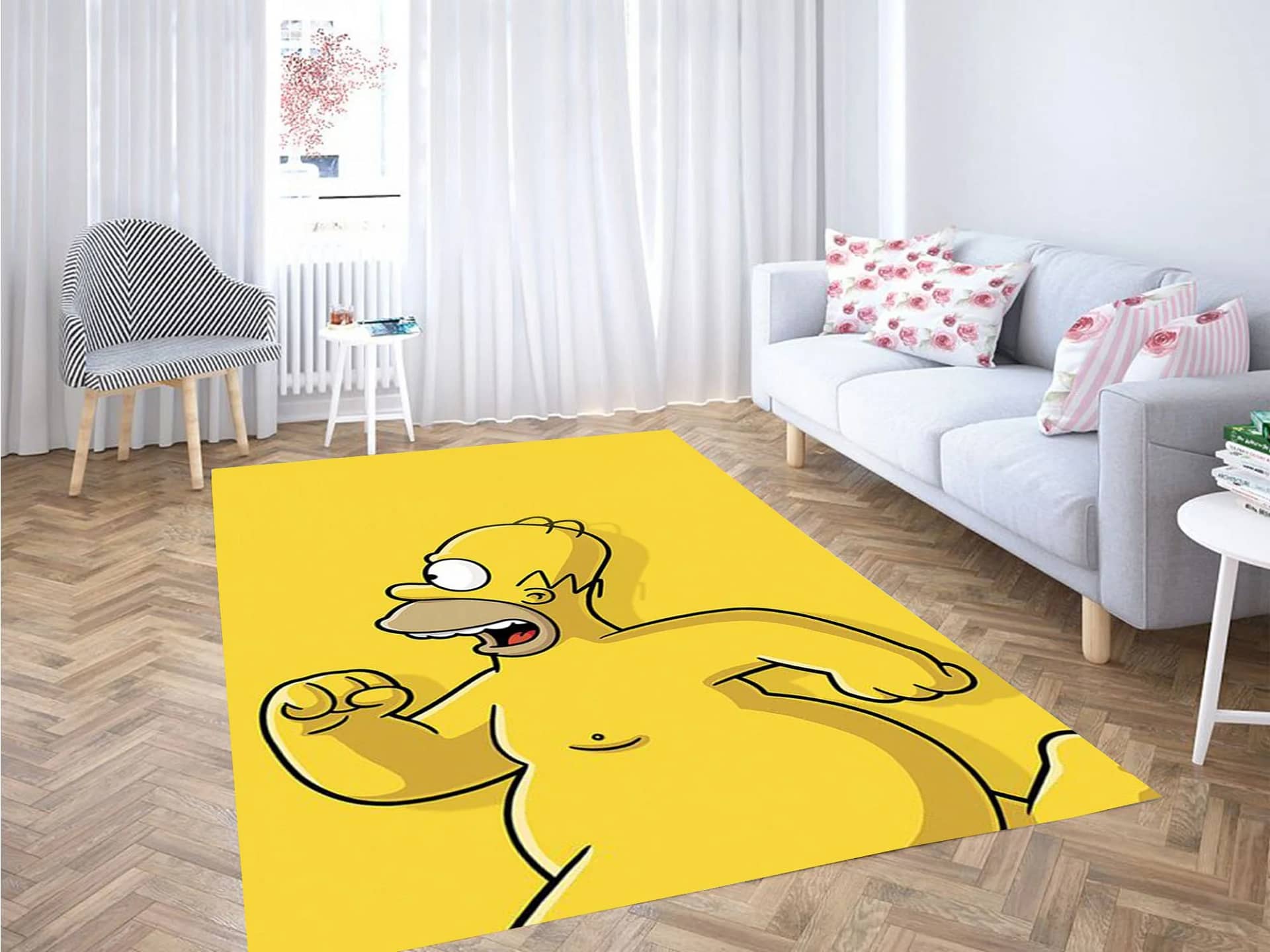 Simpsons Run Wallpaper Carpet Rug