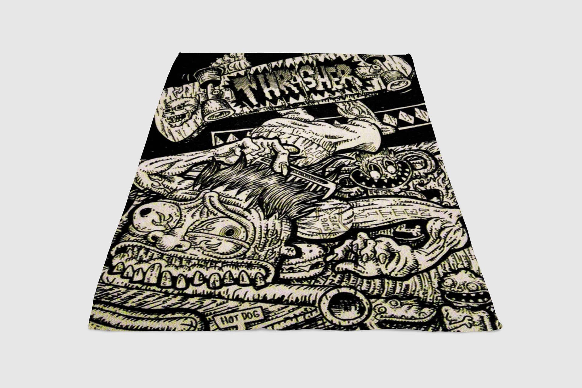 Skateboard Thrasher Fleece Blanket