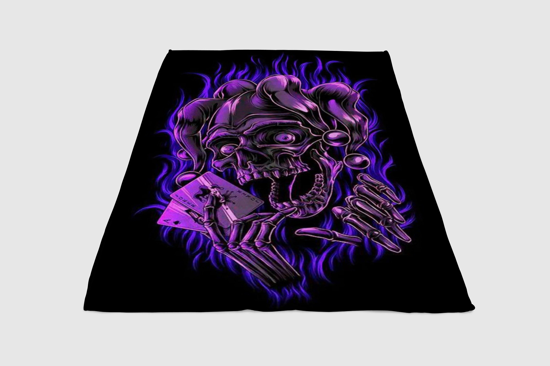 Skull Joker Background Fleece Blanket