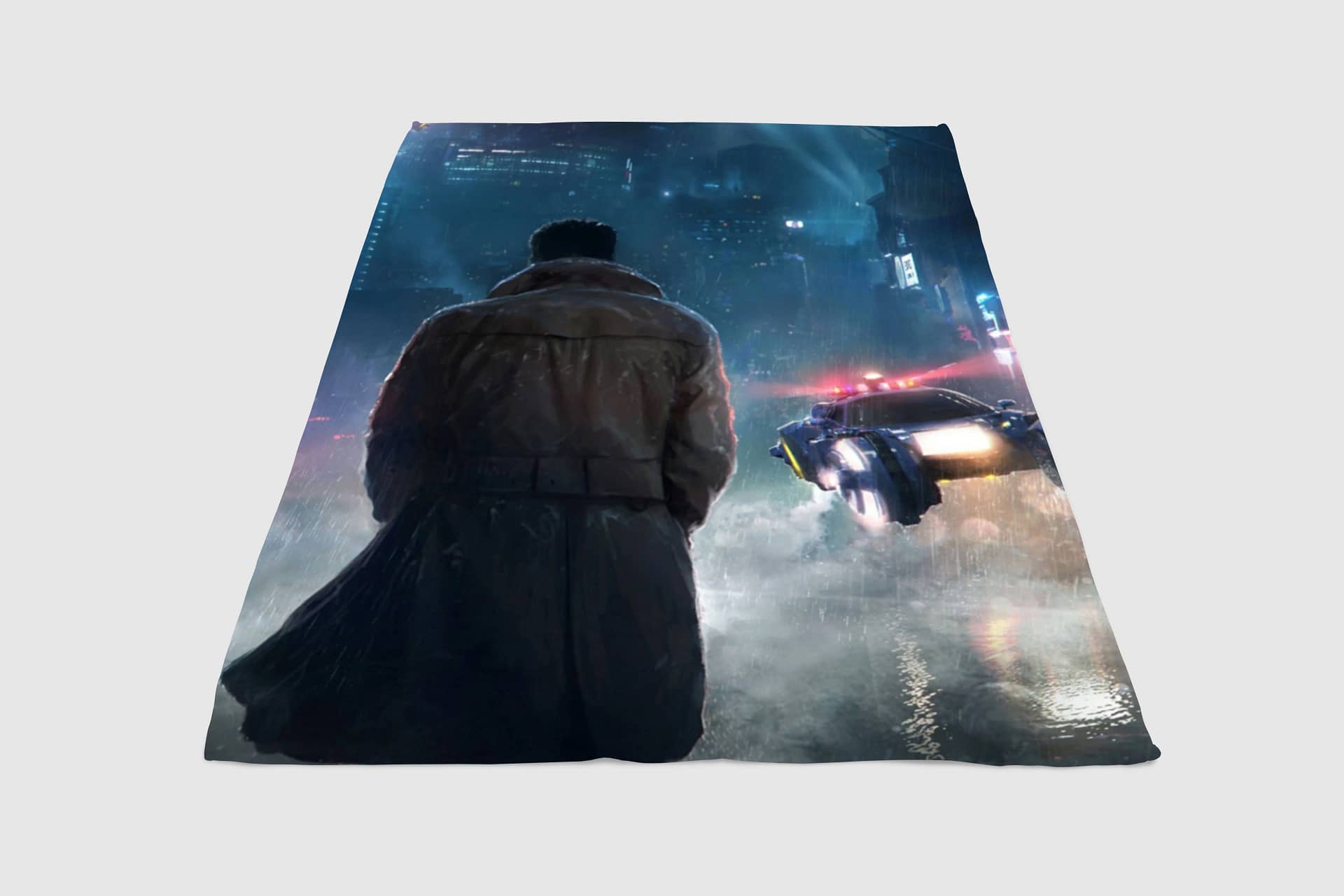 Smoke Futuristic Blade Runner 2049 Fleece Blanket