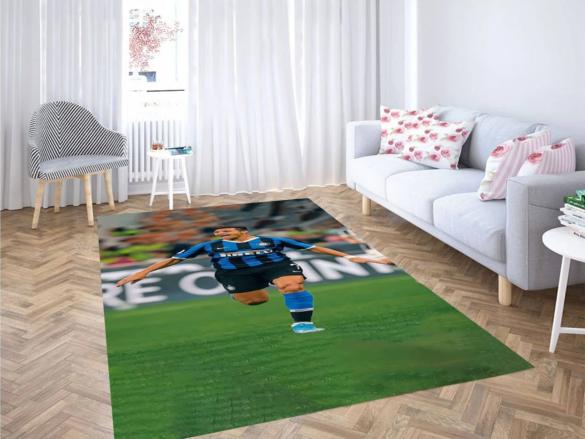 Soccer Ball Backgrounds Carpet Rug
