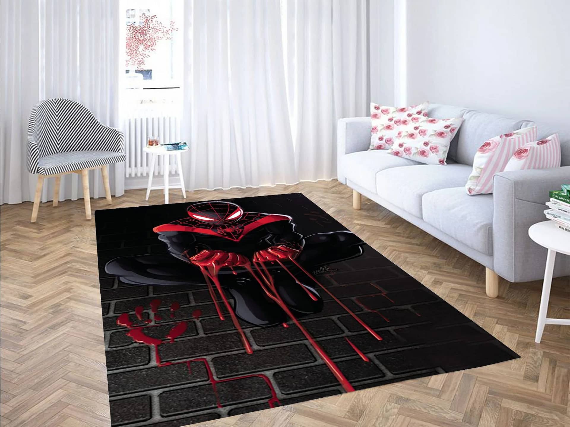 Spider Man Miles Morales Wallpaper Carpet Rug