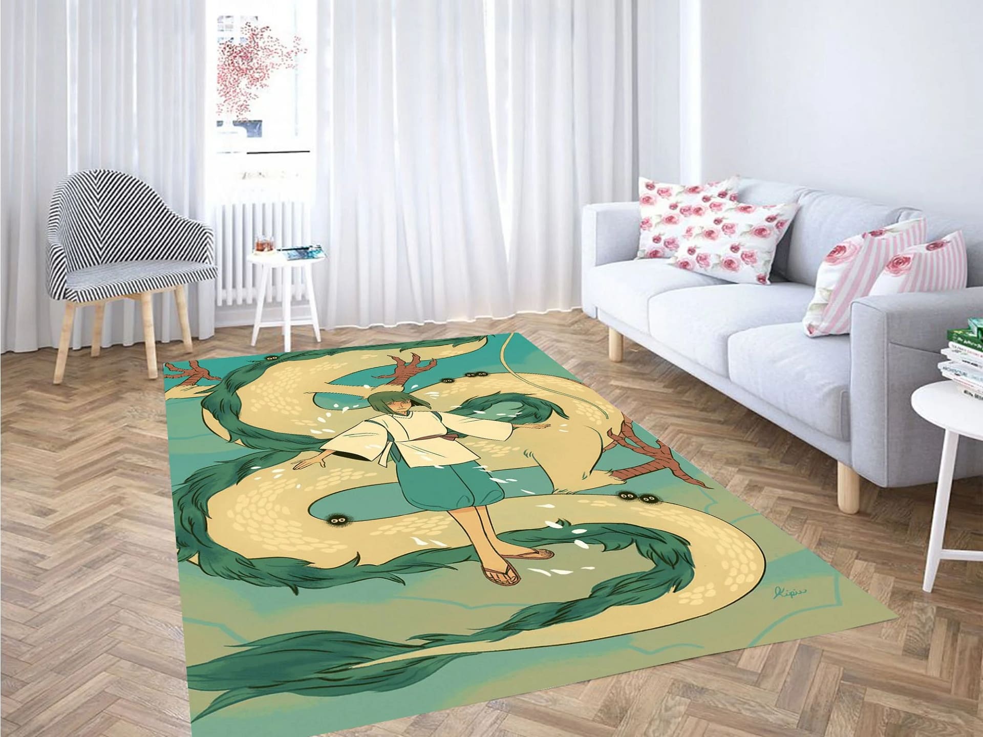 Spiried Away Haku Dragon Carpet Rug