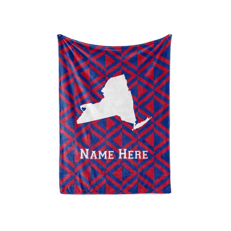 State Pride Series Buffalo New York - Personalized Custom Fleece Or Sherpa Blankets With Your Family Name Fleece Blanket