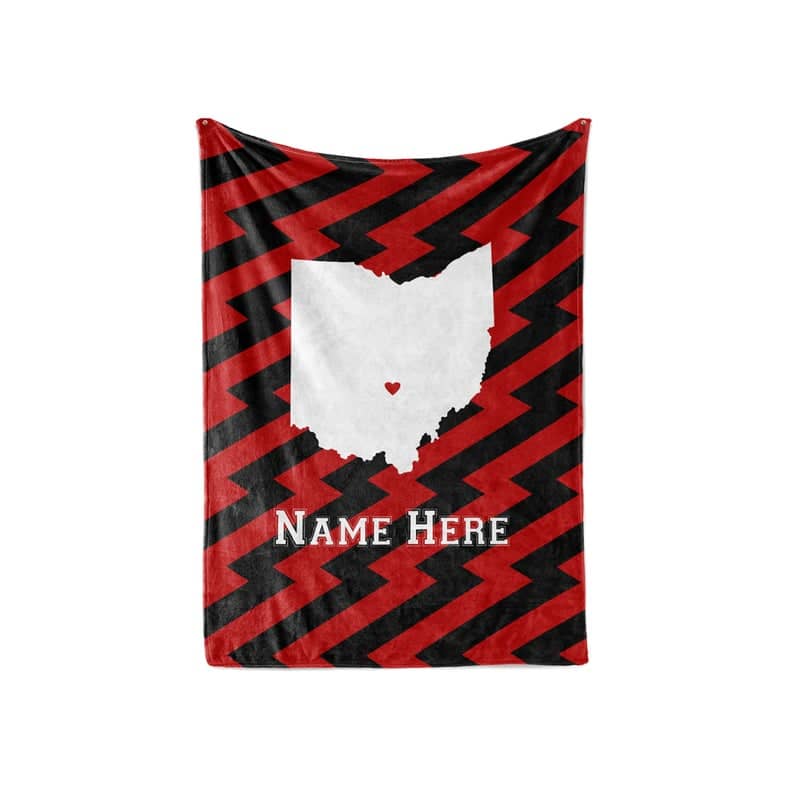 State Pride Series Columbus Ohio - Personalized Custom S With Your Family Name Fleece Blanket