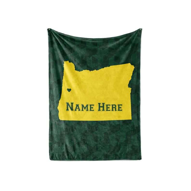 State Pride Series Eugene Oregon - Personalized Custom S With Your Family Name Fleece Blanket