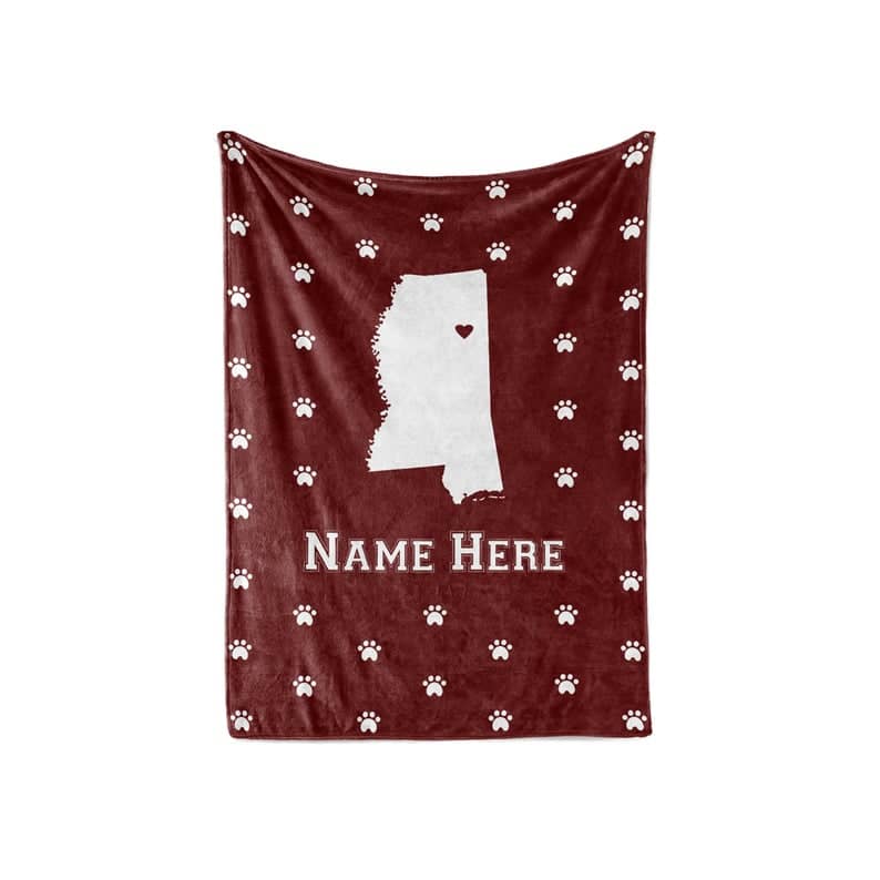 State Pride Series Starkville Mississippi - Personalized Custom S With Your Family Name Fleece Blanket