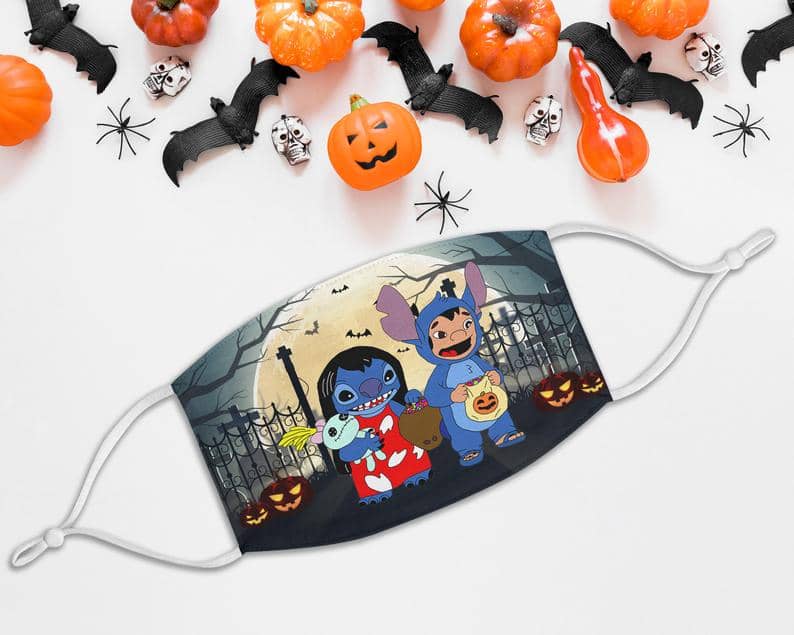 Stitch And Lilo Halloween Happy Trick Or Treat Swap Costume Disney Lovers Face Mask